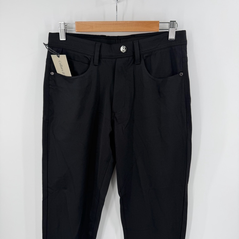 Collars & Co CEO Tech Pull On Pants in black Size 30x30